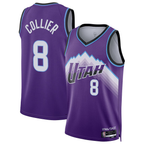 Crovyle U.Jazz #8 Isaiah Collier Purple Swingman Jerseys - Icon Edition
