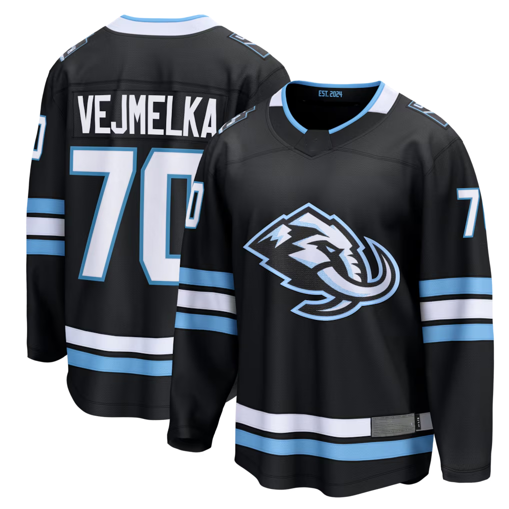 Crovyle U.Mammoth #70 Karel Vejmelka Black Home Breakaway Jerseys