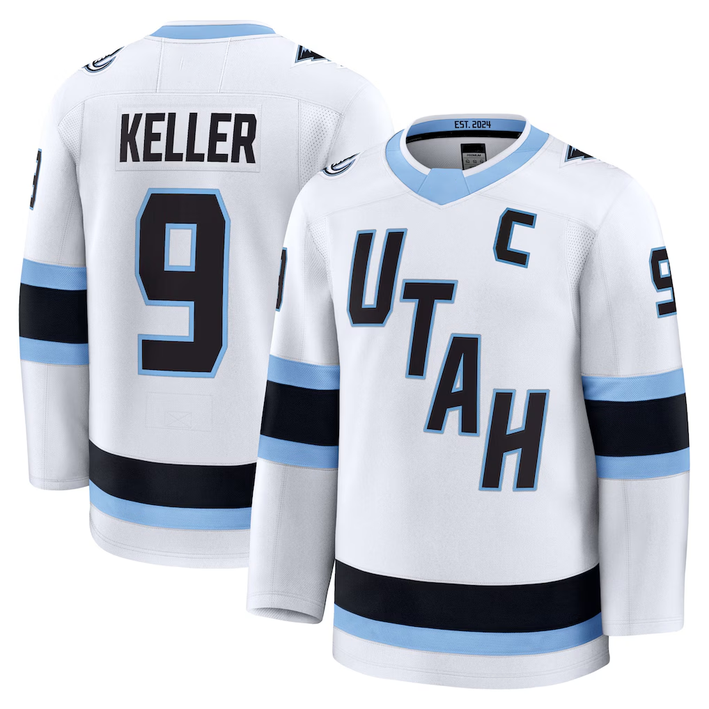 Crovyle U.Mammoth #9 Clayton Keller White Away Premium Player Jerseys