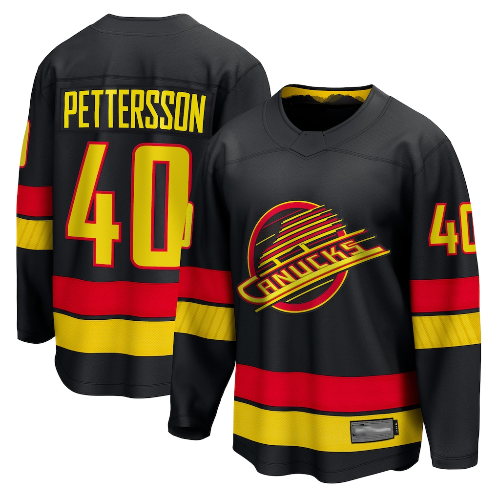 Crovyle V.Canucks #40 Elias Pettersson Black Breakaway Jerseys