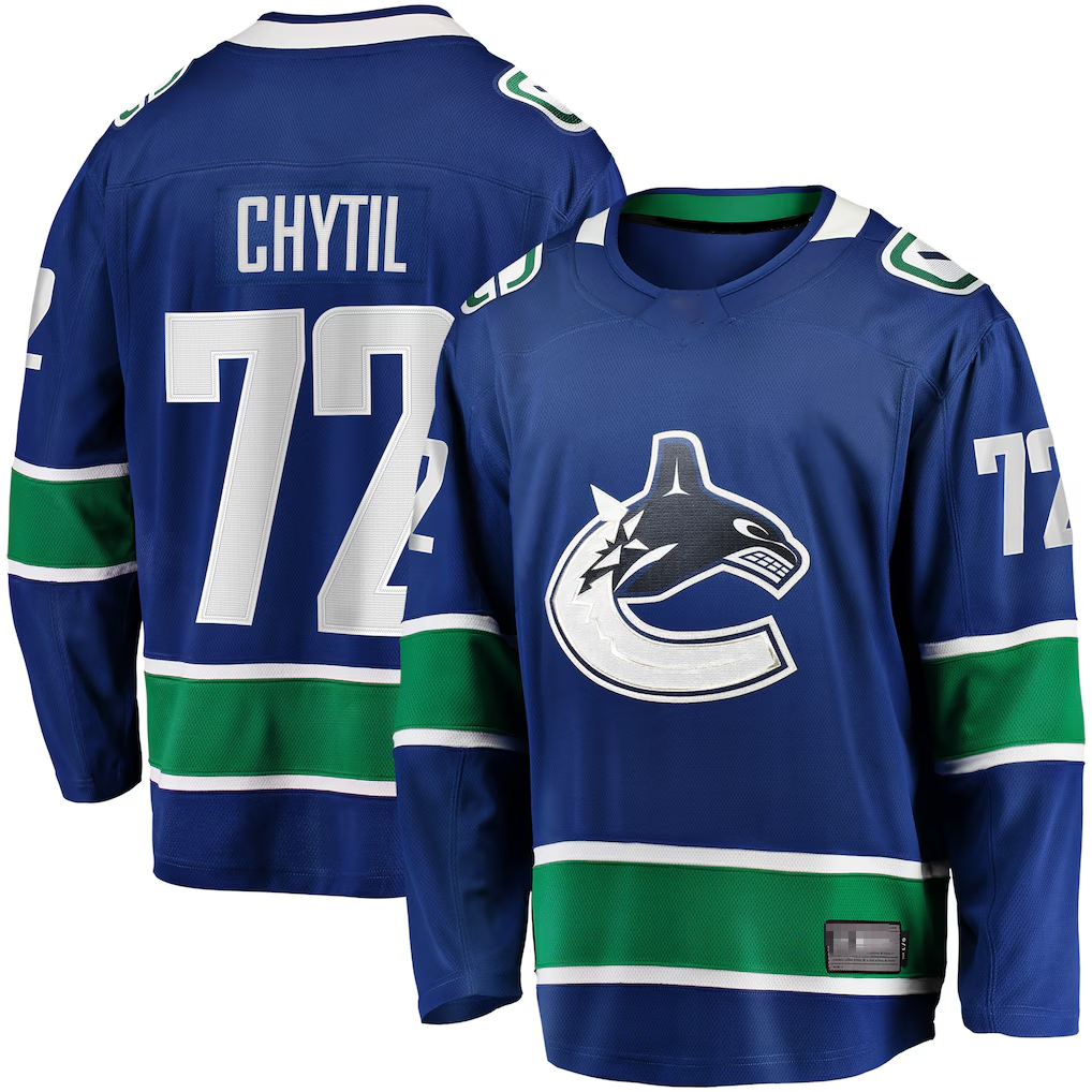 Crovyle V.Canucks #72 Filip Chytil Blue Home Breakaway Jerseys