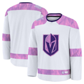 Crovyle V.Golden Knights White 2024 Hockey Fights Cancer Practice Jerseys