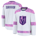 Crovyle V.Golden Knights White Hockey Fights Cancer Survivor Practice Jerseys