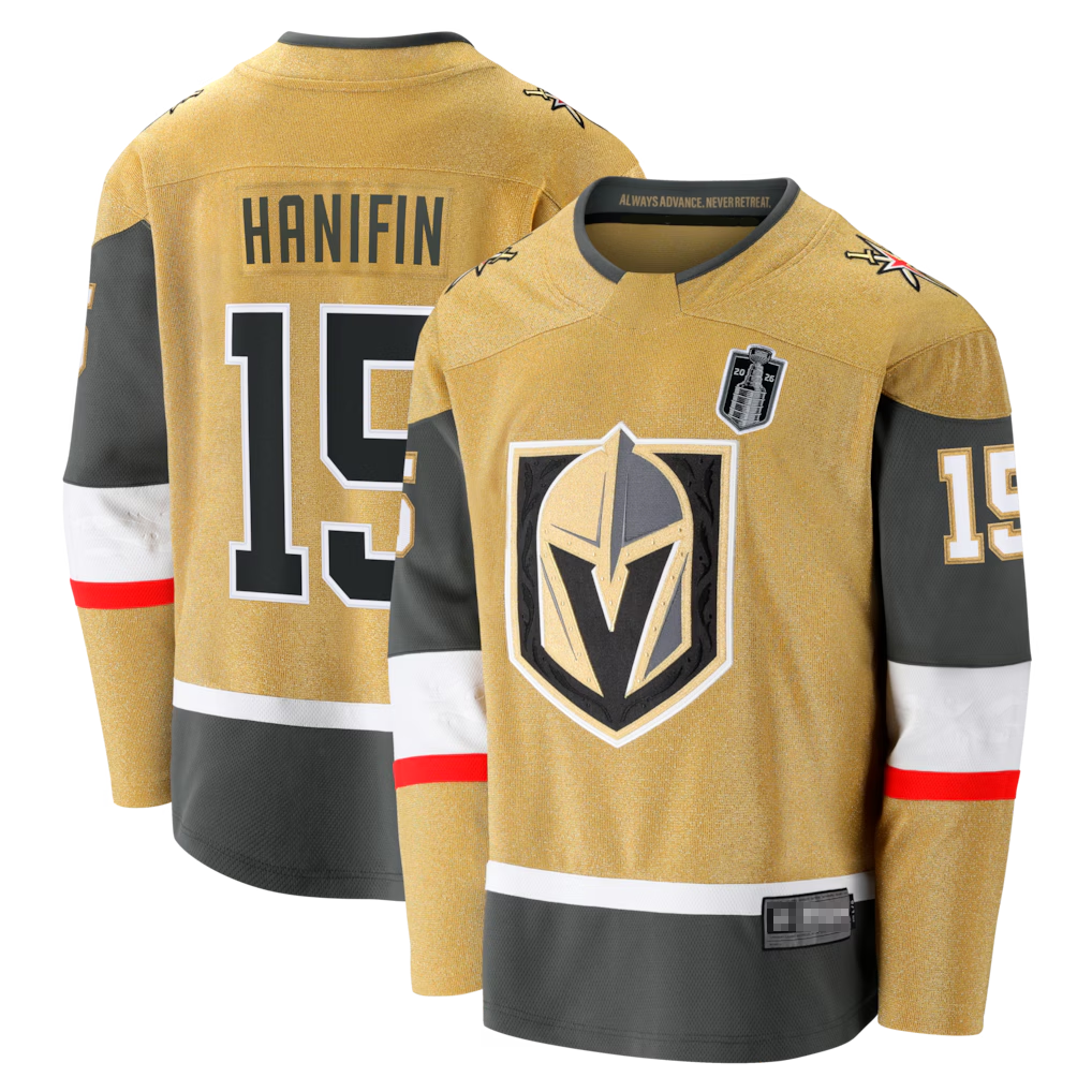 Crovyle V.Golden Knights #15 Noah Hanifin Gold 2026 Stanley Cup Final Breakaway Jerseys