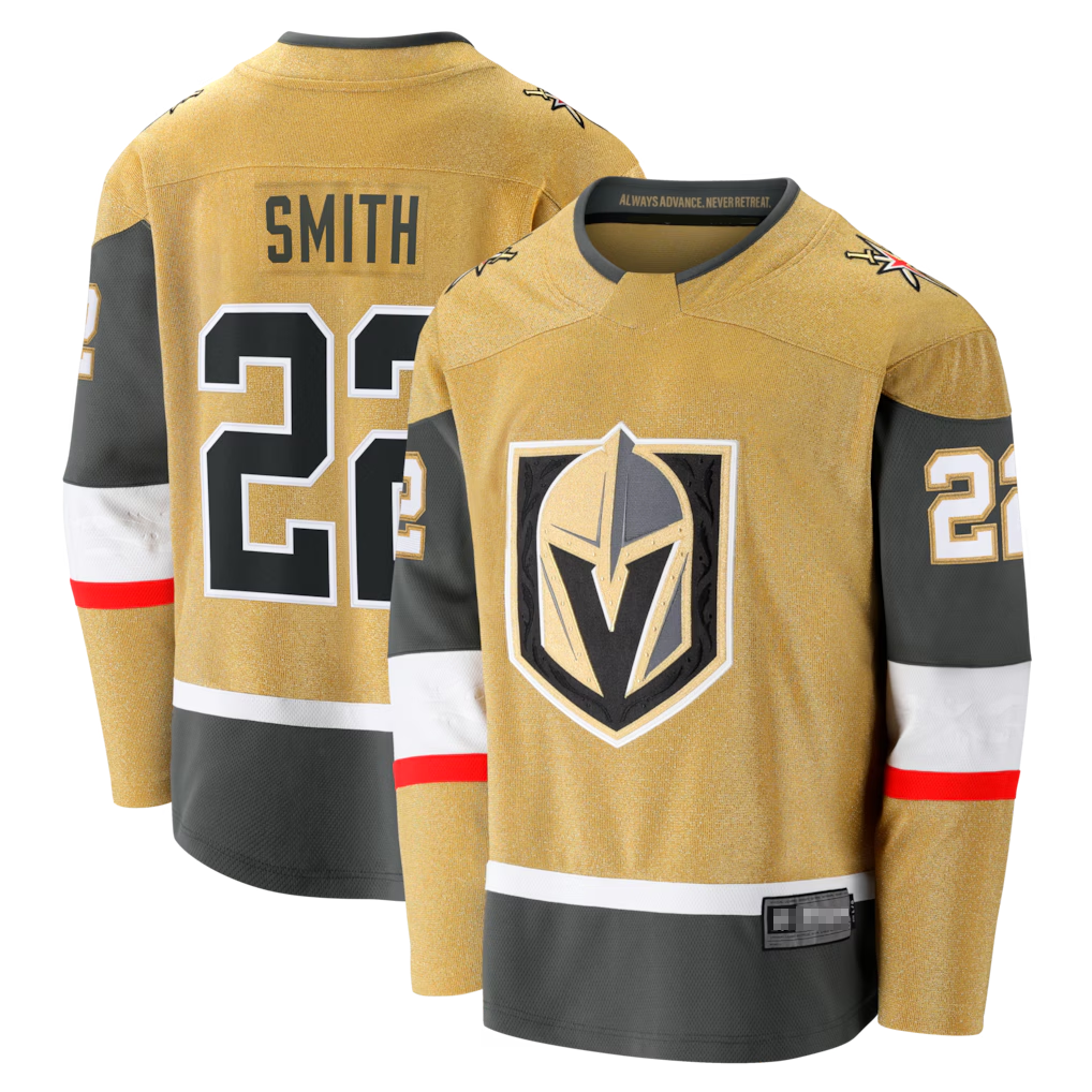Crovyle V.Golden Knights #22 Cole Smith Gold Home Breakaway Jerseys