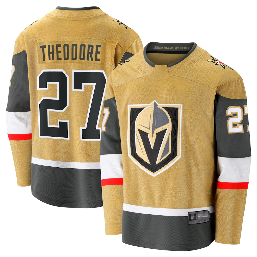 Crovyle V.Golden Knights #27 Shea Theodore Gold Home Breakaway Jerseys
