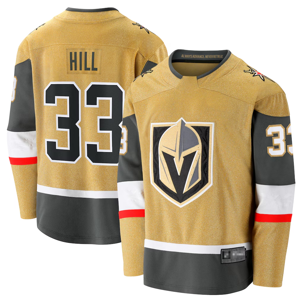 Crovyle V.Golden Knights #33 Adin Hill Gold Home Breakaway Jerseys