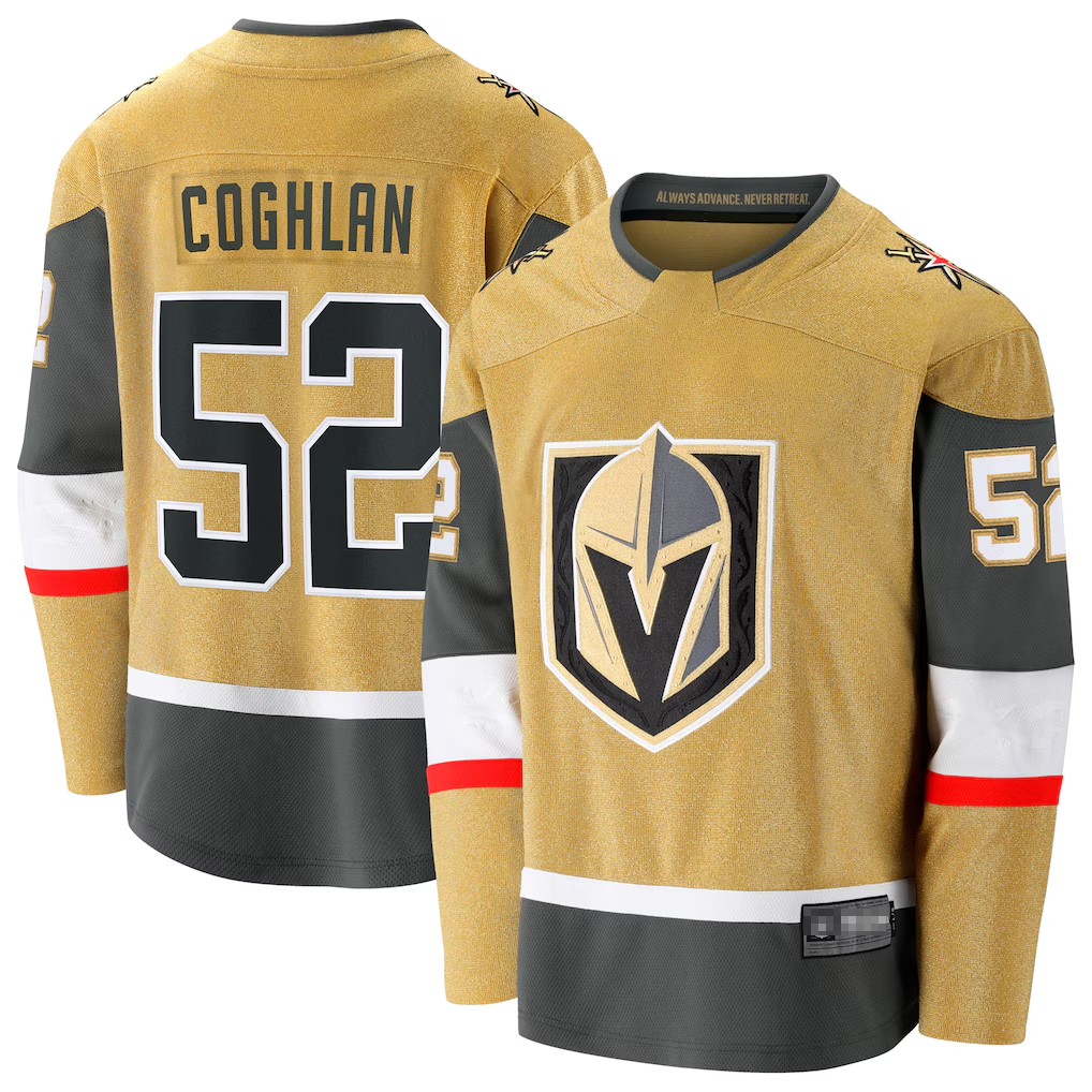 Crovyle V.Golden Knights #52 Dylan Coghlan Gold Home Breakaway Jerseys