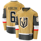 Crovyle V.Golden Knights #6 Kaedan Korczak Gold Home Breakaway Jerseys