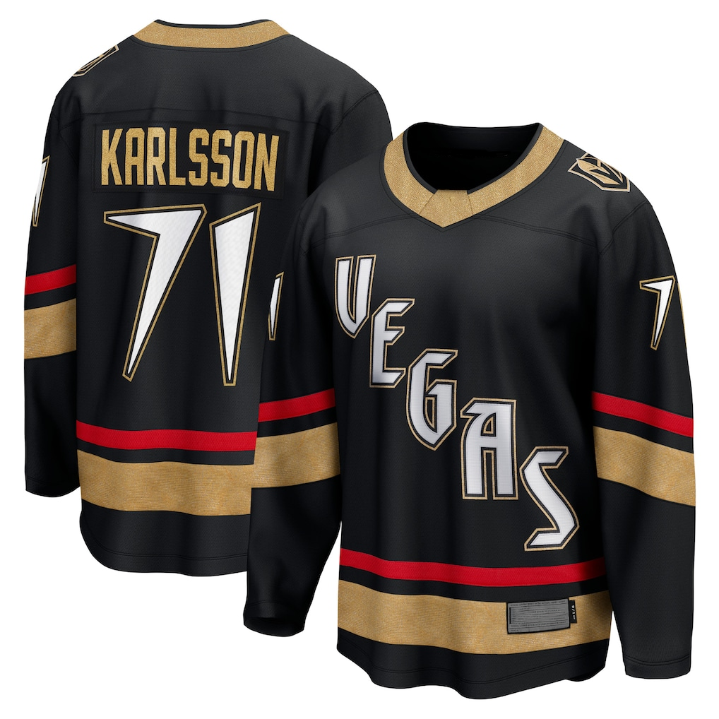 Crovyle V.Golden Knights #71 William Karlsson Black Special Edition 2.0 Breakaway Player Jerseys