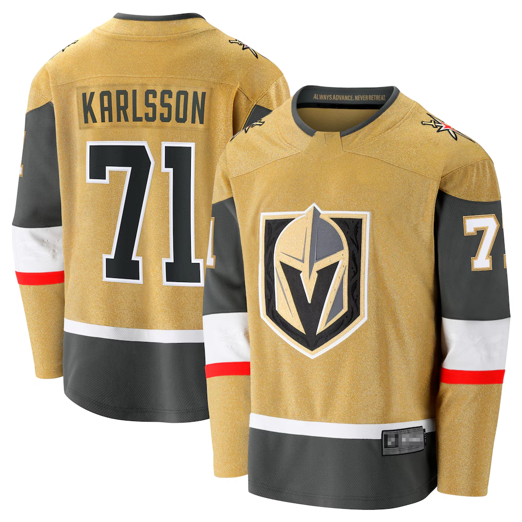 Crovyle V.Golden Knights #71 William Karlsson Gold Home Breakaway Jerseys