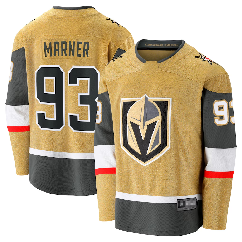Crovyle V.Golden Knights #93 Mitch Marner Gold Home Breakaway Stitched Jerseys