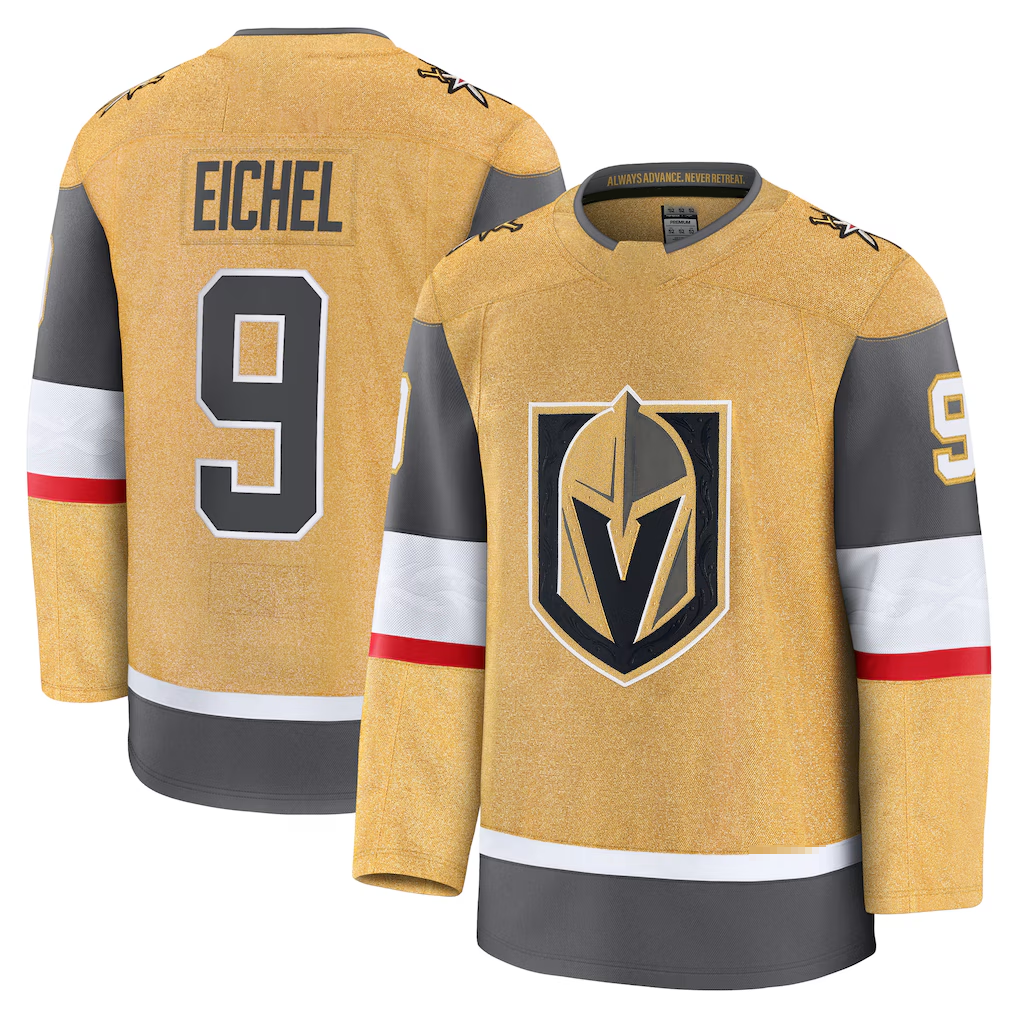 Crovyle V.Golden Knights #9 Jack Eichel Gold Home Premium Jerseys