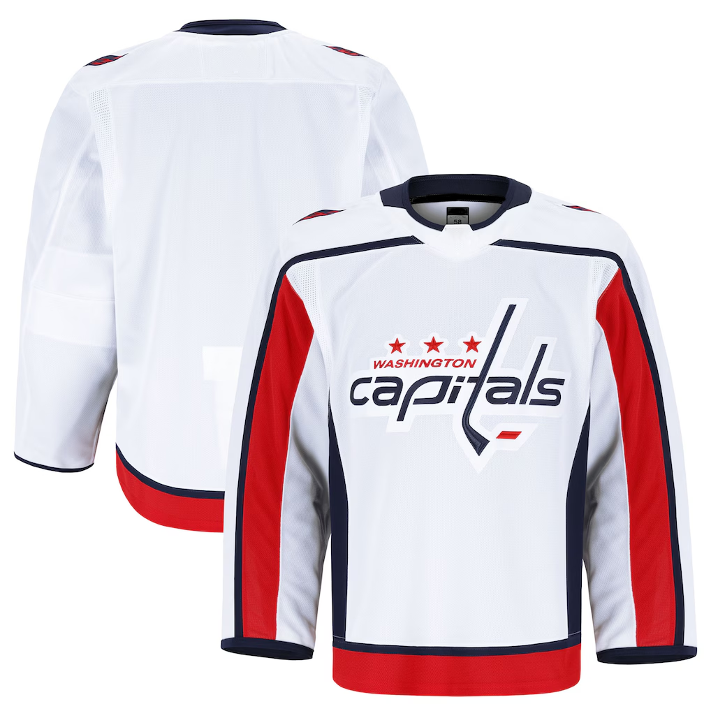 Crovyle W.Capitals White Away Authentic Pro Jerseys