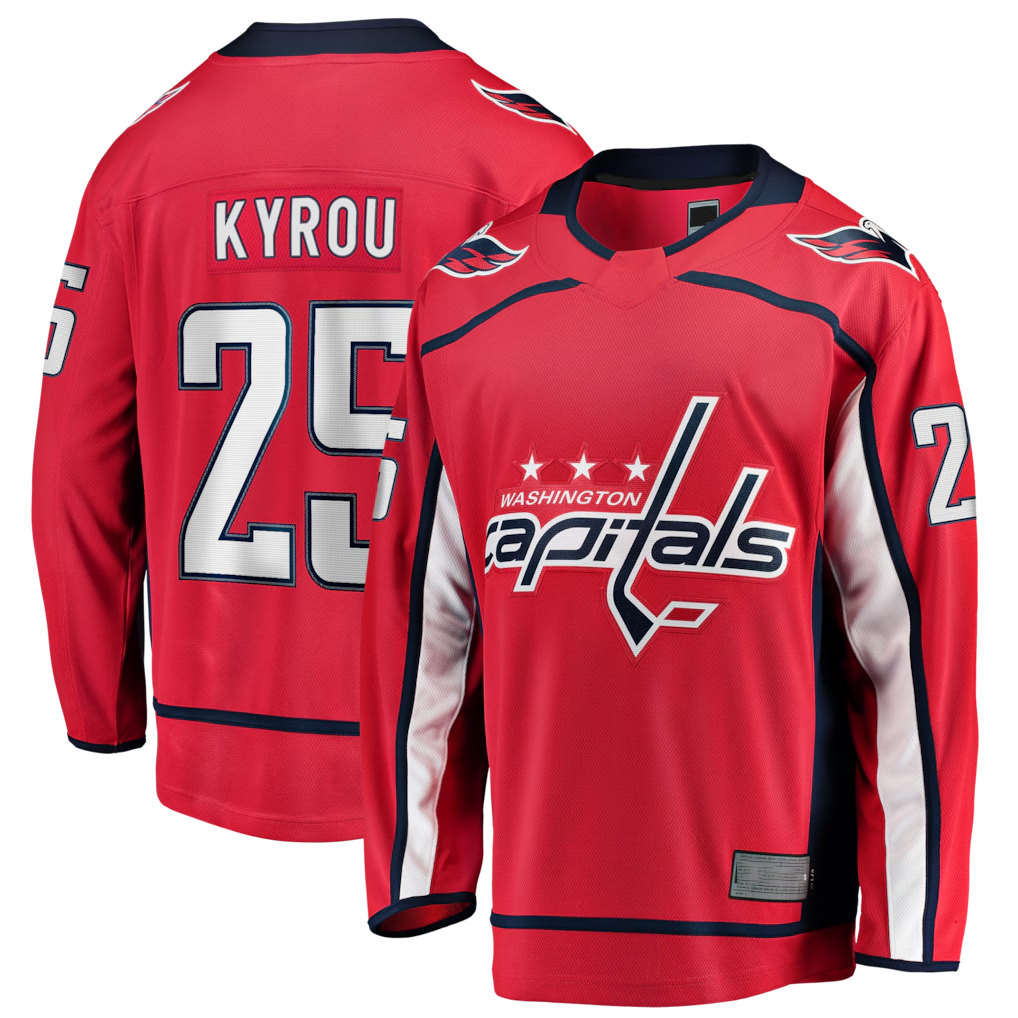 Crovyle W.Capitals #25 Jordan Kyrou Red Home Breakaway Jerseys