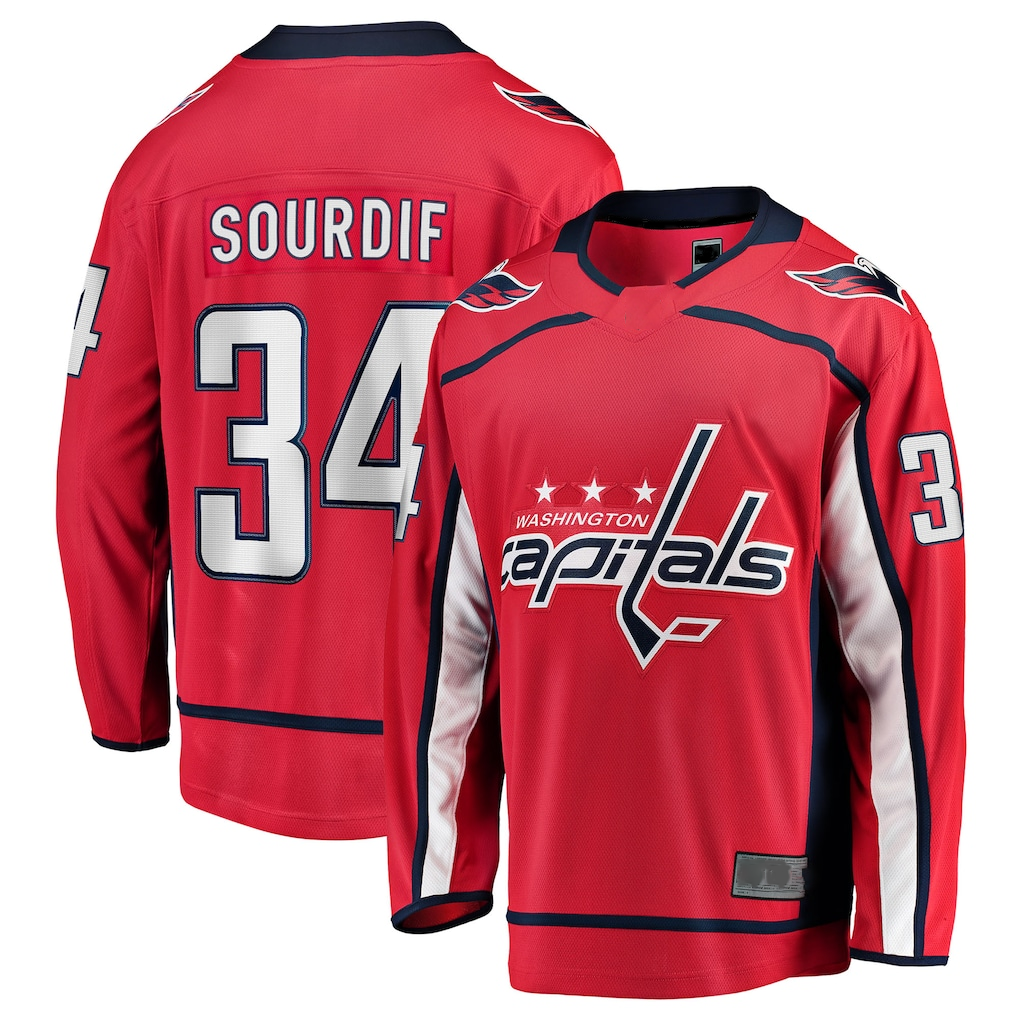 Crovyle W.Capitals #34 Justin Sourdif Red Home Breakaway Jerseys