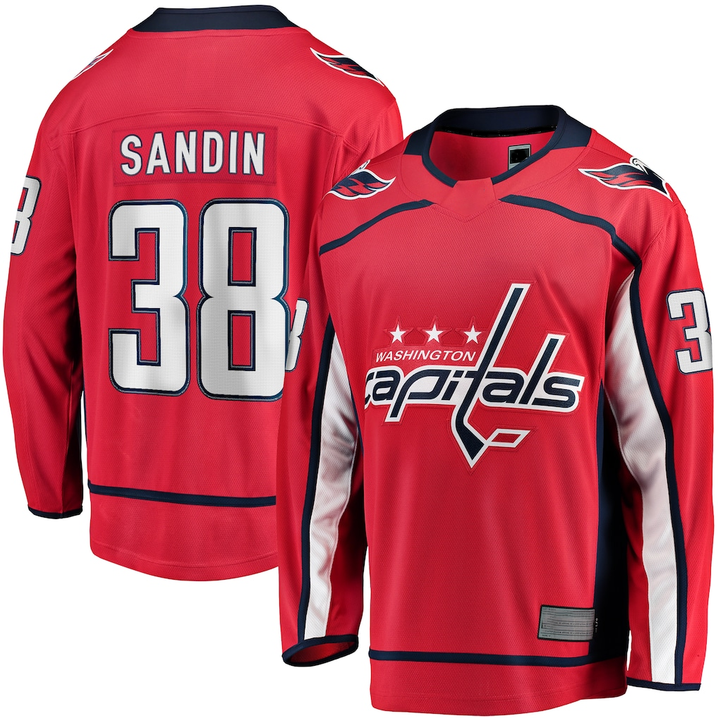 Crovyle W.Capitals #38 Rasmus Sandin Red Home Breakaway Jerseys