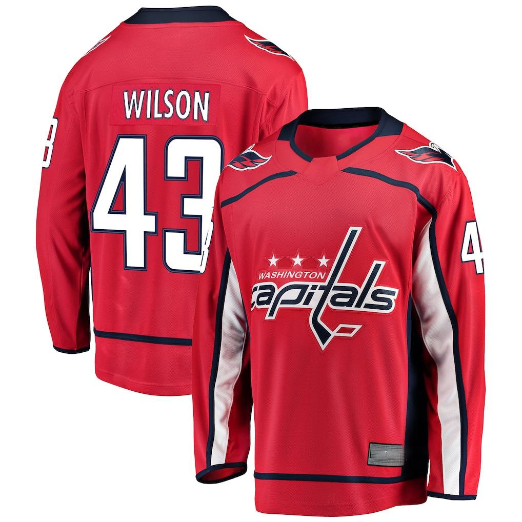 Crovyle W.Capitals #43 Tom Wilson Red Home Breakaway Player Jerseys