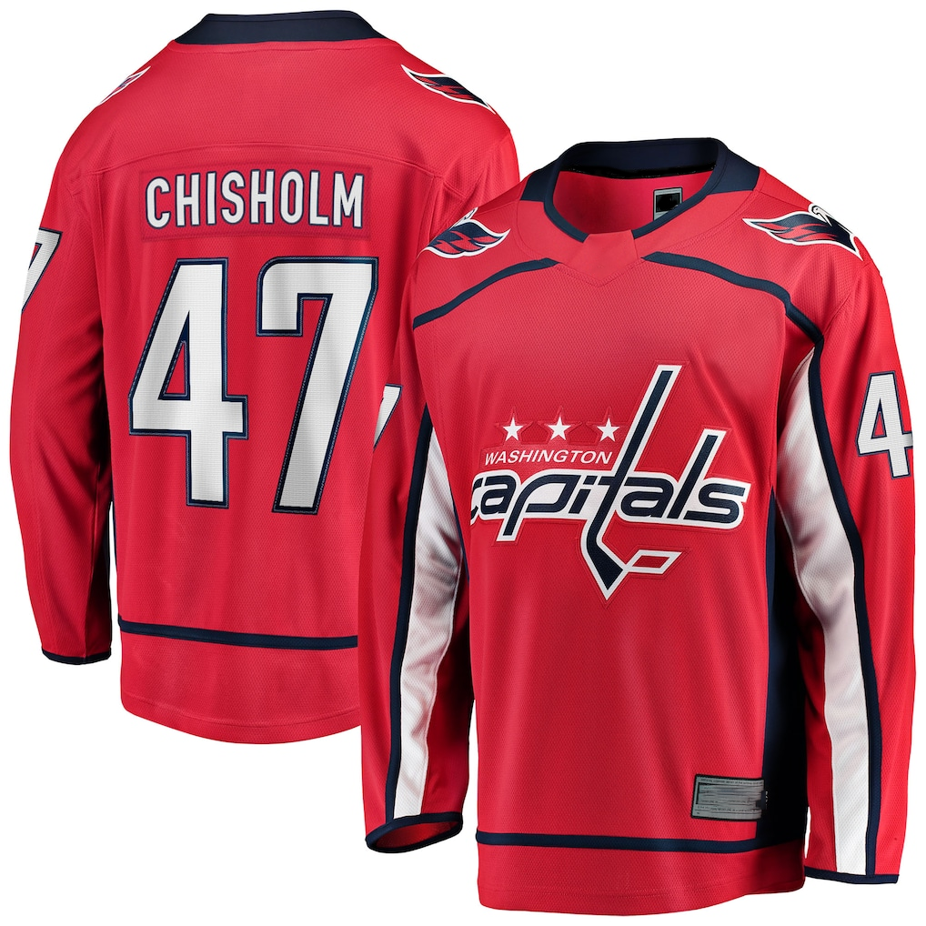 Crovyle W.Capitals #47 Declan Chisholm Red Home Breakaway Jerseys