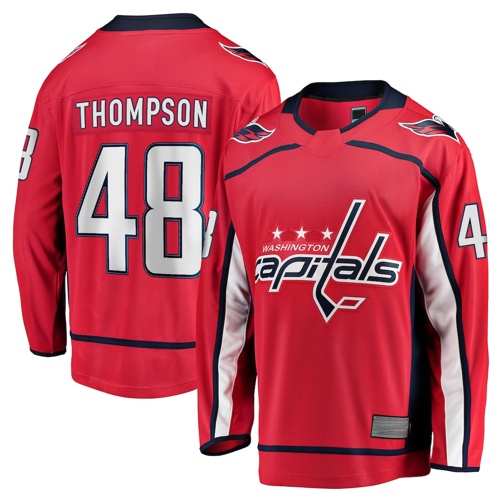 Crovyle W.Capitals #48 Logan Thompson Red Home Premier Breakaway Player Jerseys