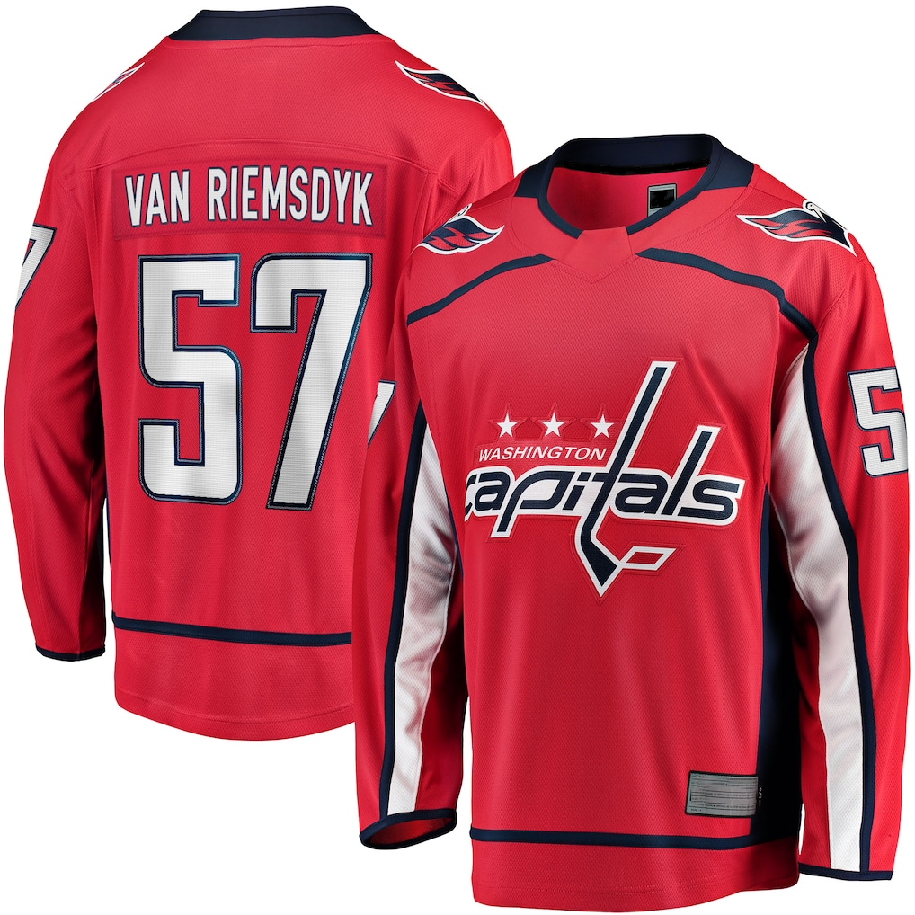 Crovyle W.Capitals #57 Trevor van Riemsdyk Red Home Breakaway Jerseys