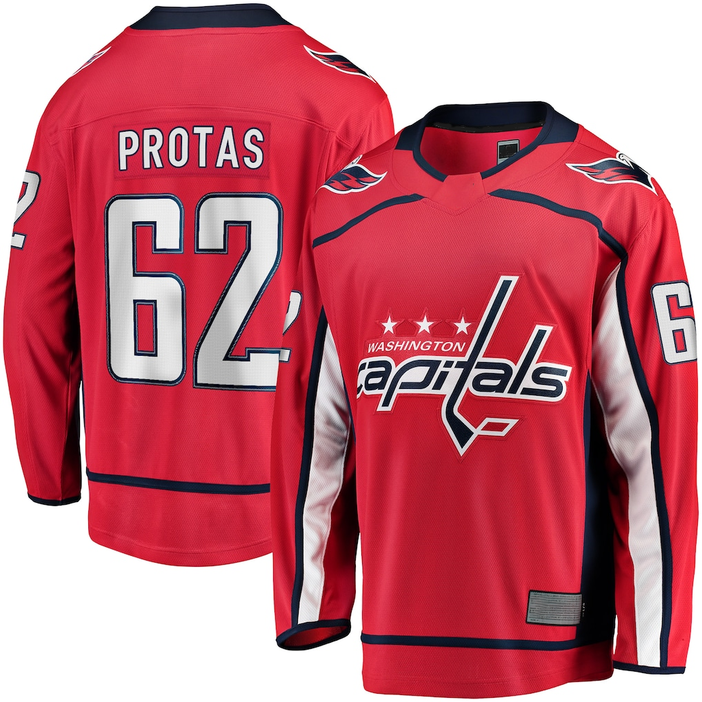 Crovyle W.Capitals #62 llya Protas Red Home Breakaway Jerseys