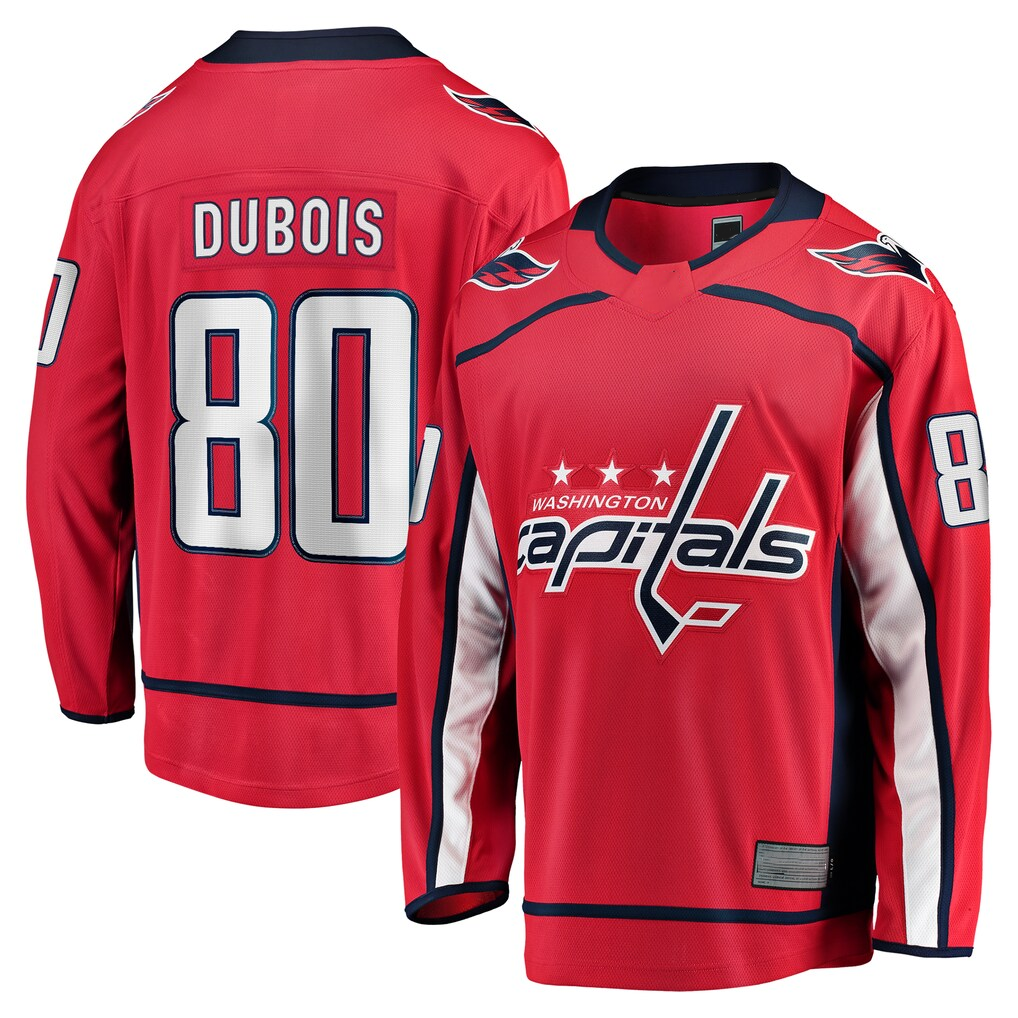 Crovyle W.Capitals #80 Pierre-Luc Dubois Red Home Premier Breakaway Player Jerseys