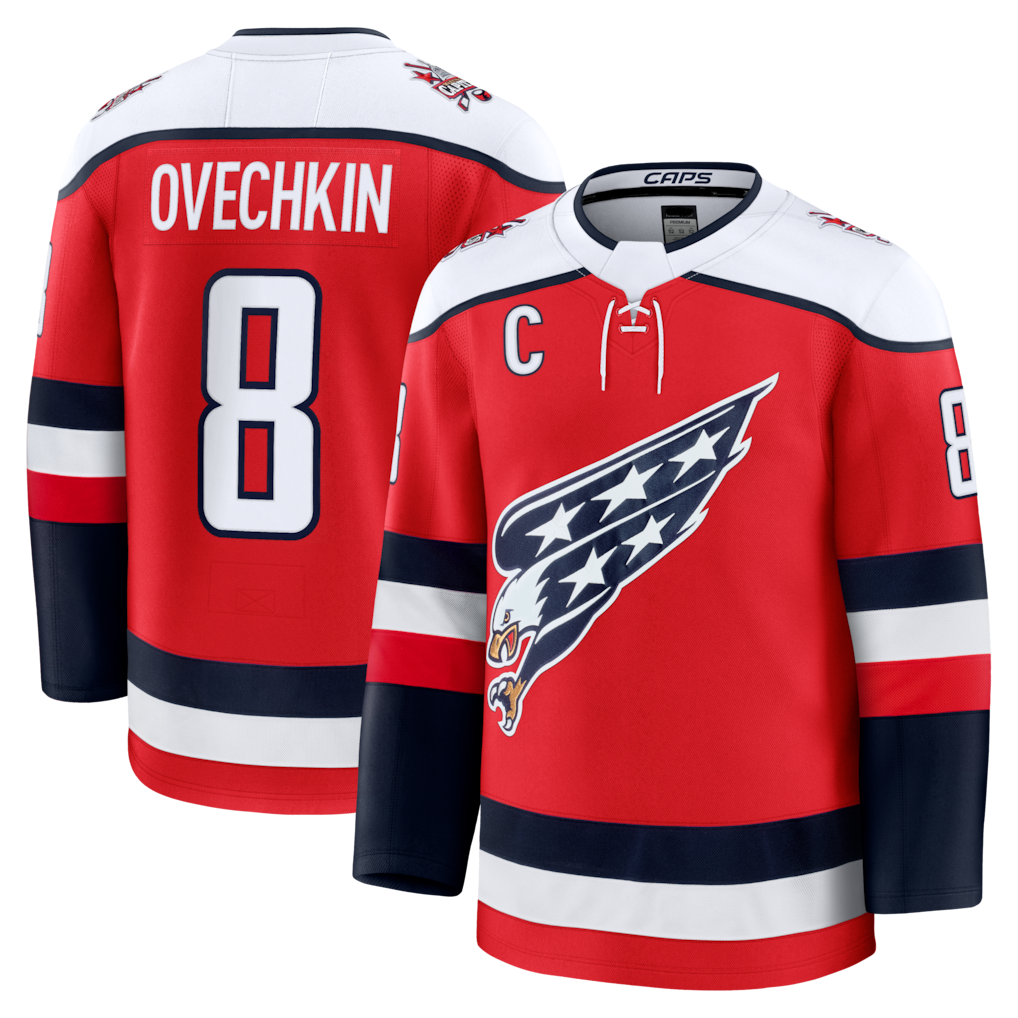 Crovyle W.Capitals #8 Alexander Ovechkin Red Alternate Premium Player Jerseys