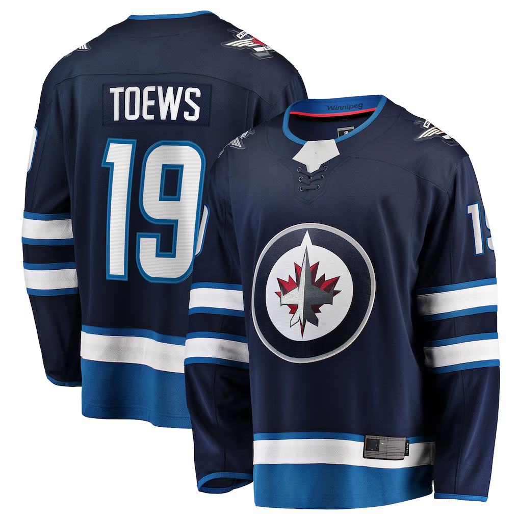 Crovyle W.Jets #19 Jonathan Toews Navy Home Breakaway Jerseys