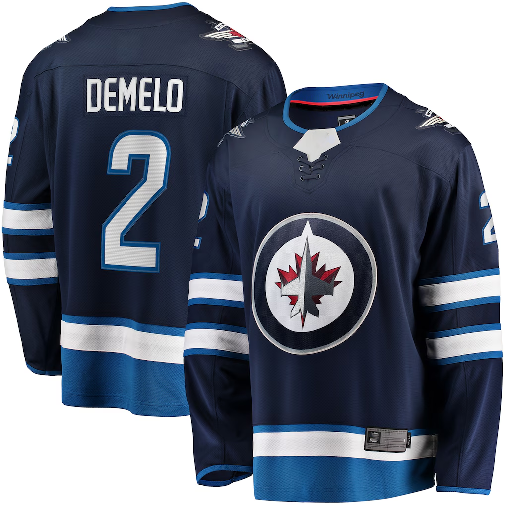 Crovyle W.Jets #2 Dylan DeMelo Navy Breakaway Player Jerseys