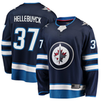 Crovyle W.Jets #37 Connor Hellebuyck Navy Breakaway Replica Jerseys