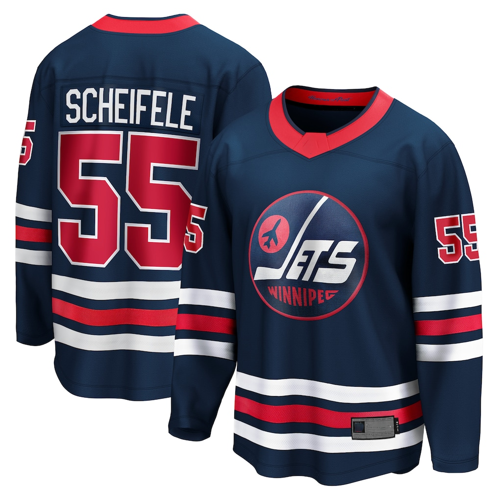 Crovyle W.Jets #55 Mark Scheifele Navy Breakaway Jerseys