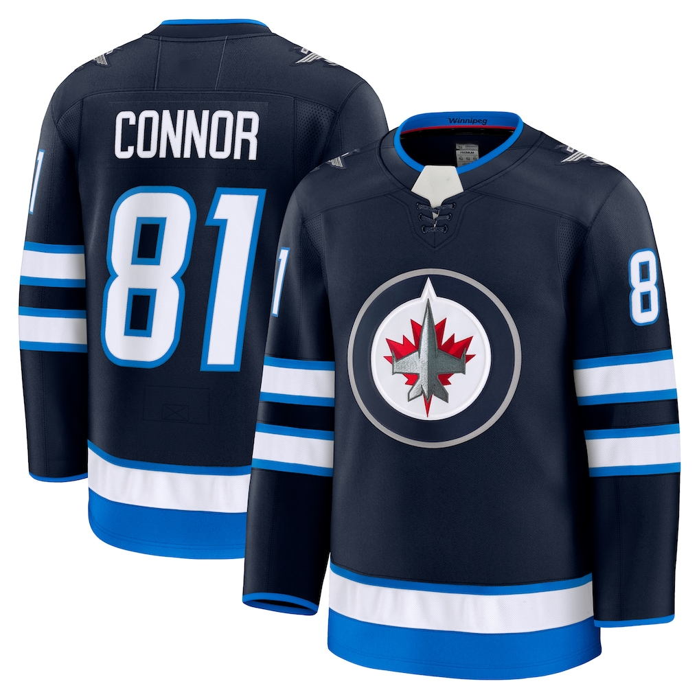 Crovyle W.Jets #81 Kyle Connor Navy Home Premium Jerseys