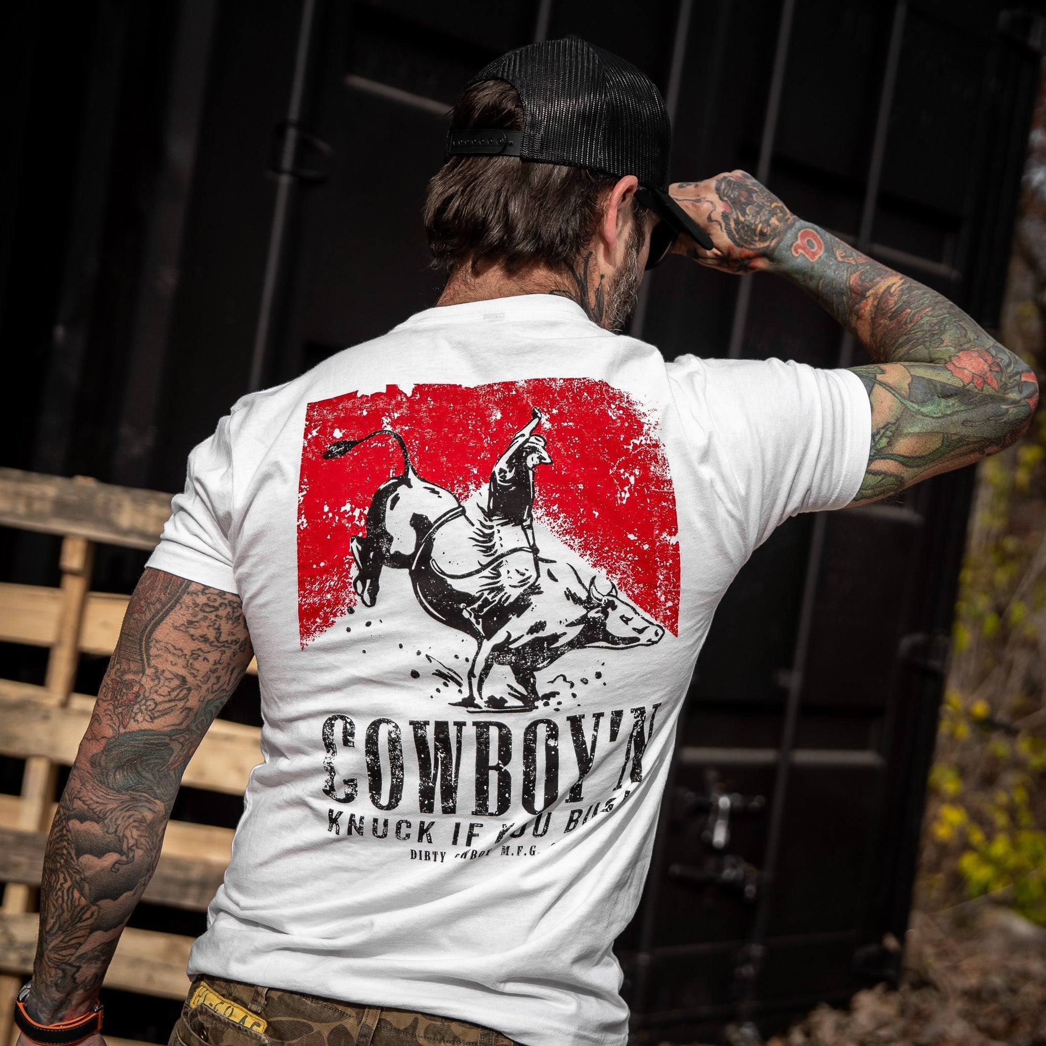 Crovyie cheap jerseys Ordering Cowboy'n Knuck If You Buck Rodeo Men's T-Shirt