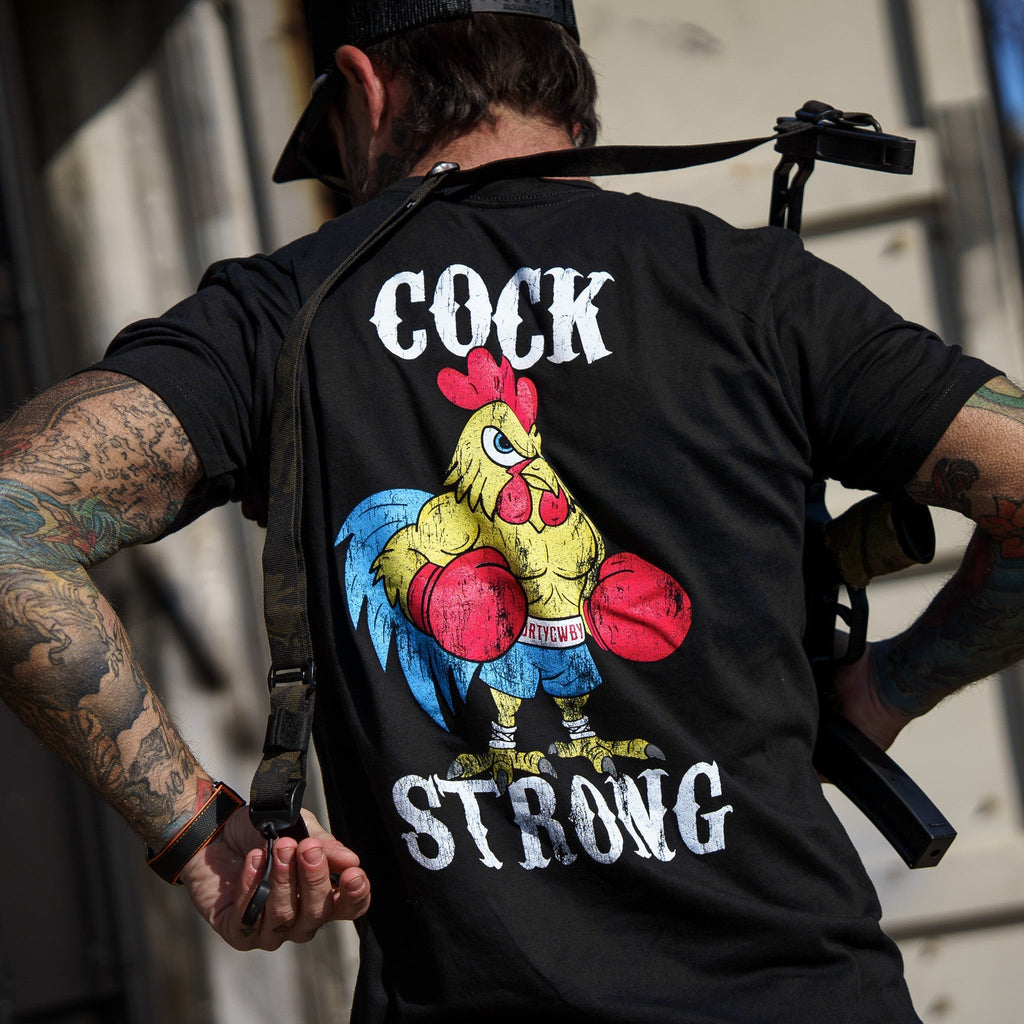 Crovyie cheap jerseys Ordering Boxing Chicken Strong Men's T-Shirt