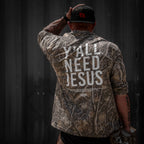Crovyie cheap jerseys Ordering Y'all Need Jesus Men's Long Sleeve