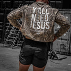 Crovyie cheap jerseys Ordering Y'all Need Jesus Men's Long Sleeve