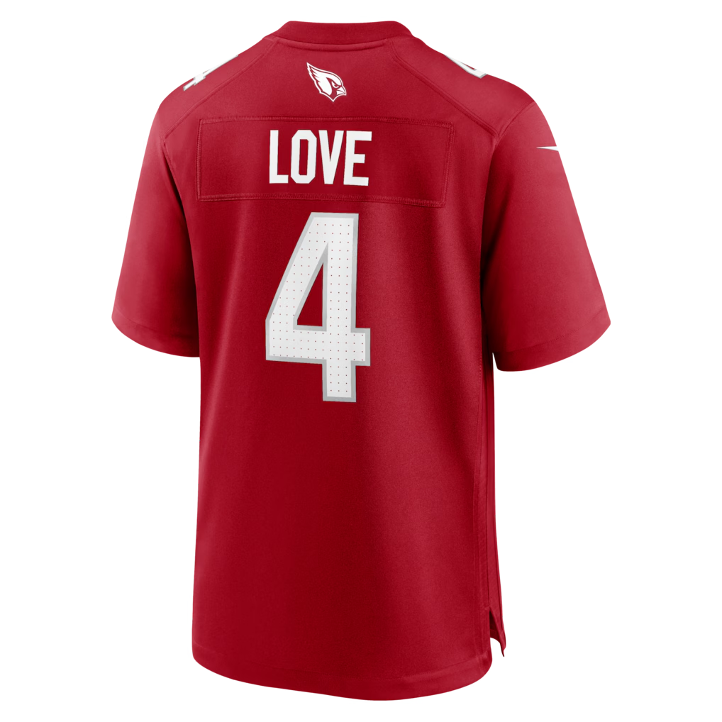 Crovyle A.Cardinals #4 Jeremiyah Love Red Game Player Stitched Jersey