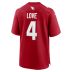 Crovyle A.Cardinals #4 Jeremiyah Love Red Game Player Stitched Jersey