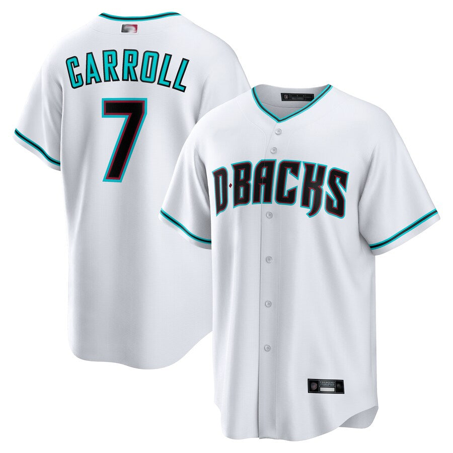 Crovyle A.Diamondbacks #7 Corbin Carroll Player White Replica Personalized Stitched Jerseys