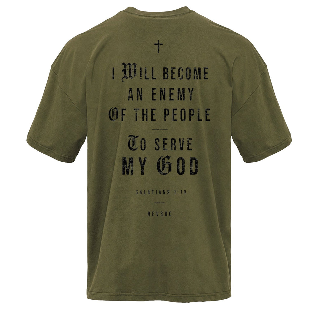 Crovyie cheap jerseys Ordering I Will Become An Enemy To The People Vintaged Midweight T-Shirt