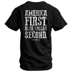 Crovyie cheap jerseys Ordering America First Blue Collar Second Men's T-Shirt