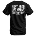 Crovyie cheap jerseys Ordering Pray Hard. Lift Heavy. Stay Deadly. V2 Men's T-Shirt